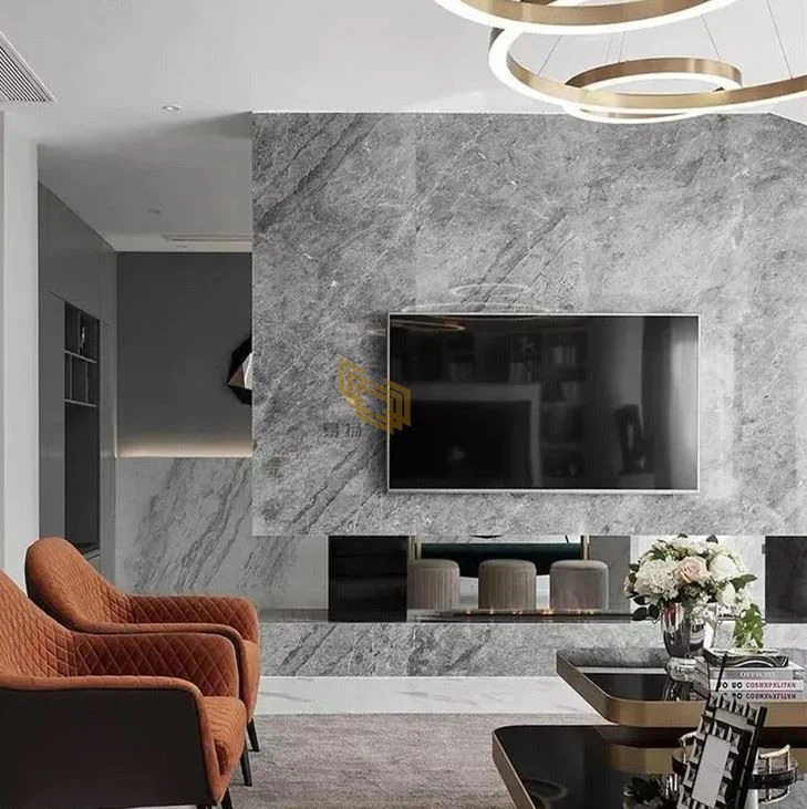 Dora cloud grey marble TV wall Dora cloud grey marble TV wall