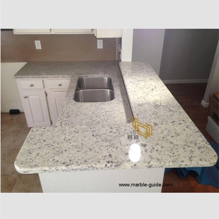 Moon White Granite With White Cabinet