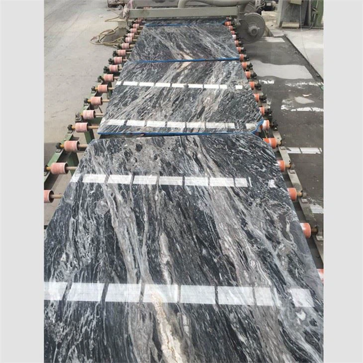 Bookmatched Dream Star Black Marble Slabs
