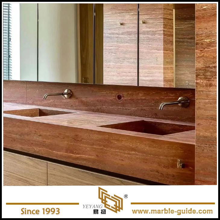 red-travertine-bathroom-vanity-top